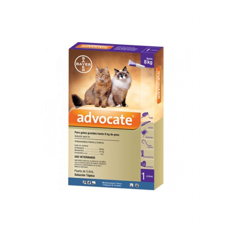 ADVOCATE GATOS X 0.8 ML GRANDES