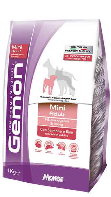GEMON DOG MINI ADULT SALMON/RICE X 1 KG