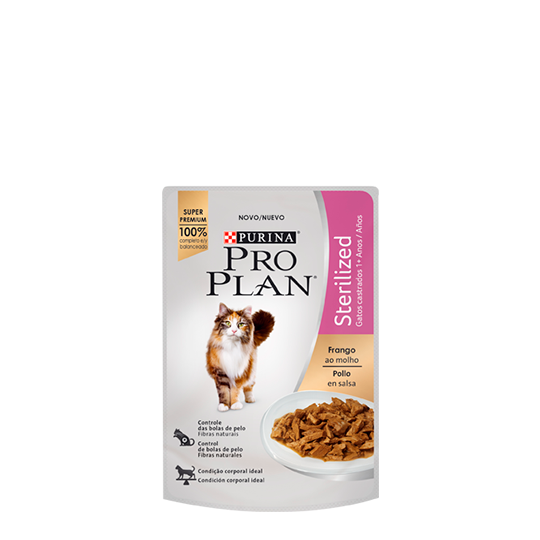 POUCH PRO PLAN GATO ESTERILIZADO POLLO*85 GR