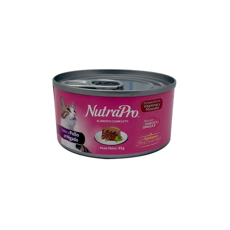 NUTRAPRO LATA GATO POLLO E HIGADO * 85 G