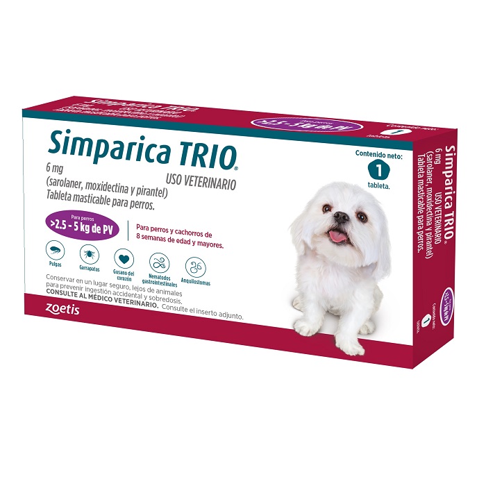 SIMPARICA TRIO 2.5 - 5 KG