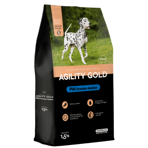 [157712] AGILITY GOLD GRANDES ADULTO PIEL X 1.5 KG