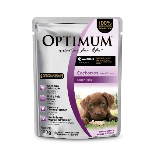 ALIMENTO HUMEDO OPTIMUM PERRO PUPPY POLLO X 100 GR