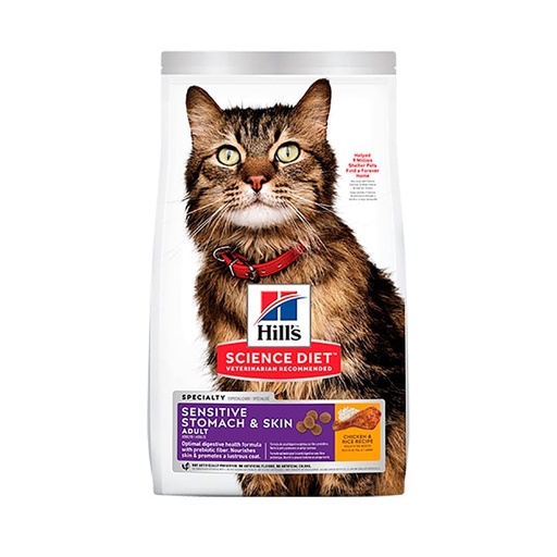 [11002070] HILLS GATO ADULT SENSITIVE STOMACH & SKIN 3,5LB