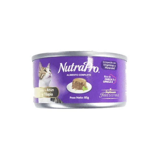 [7861032241990] NUTRAPRO LATA GATO ATUN Y TILAPIA * 85 GR