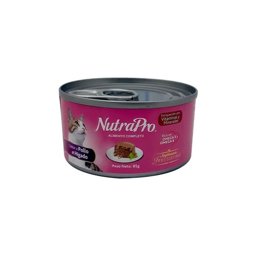 [115355] NUTRAPRO LATA GATO POLLO E HIGADO * 85 G