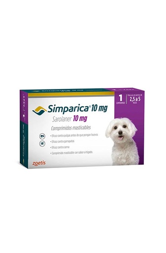 SIMPARICA 10 MG 2.5 - 5 KG