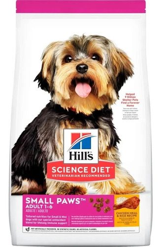 HILLS PERRO ADULT SMALL PAWS POLLO 4,5LB